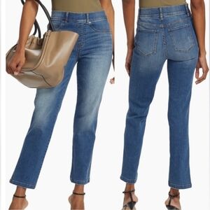 Spanx Straight Leg Ankle Jean Vtg Indigo 20356R Belt Loop Pull On $128 Small